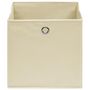 Voir la diapositive 3 : VIDAXL Boîtes de rangement 10 pcs Creme 32x32x32 cm Tissu
