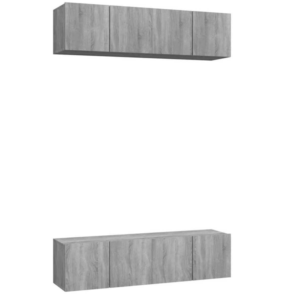 VIDAXL Meubles TV muraux 4pcs Sonoma gris 60x30x30cm Bois d'ingenierie