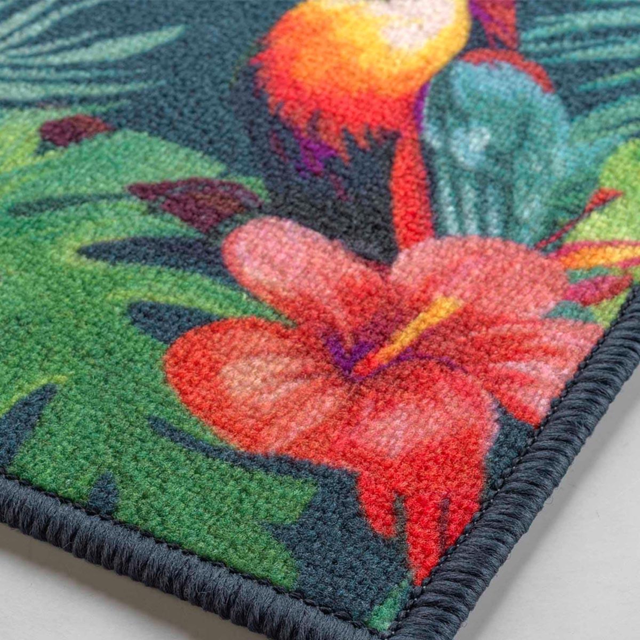 Voir la diapositive 2 : Douceur d'Intérieur Tapis déco imprimé  moorea  50x120cm multicolore