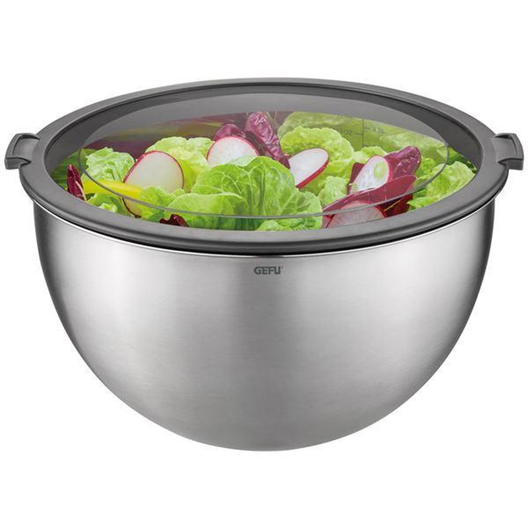 GEFU Lot de 3 saladiers 1l/2,5l/4,5l avec couvercle hermétique inox - 89430