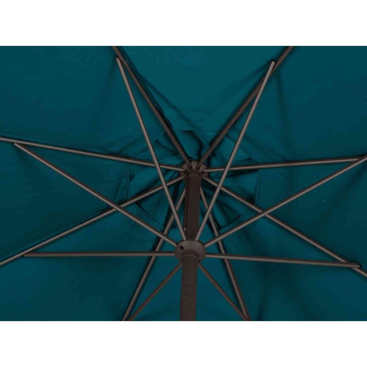 HESPERIDE Parasol droit rond Loompa Bleu canard - 3 m - Hespéride