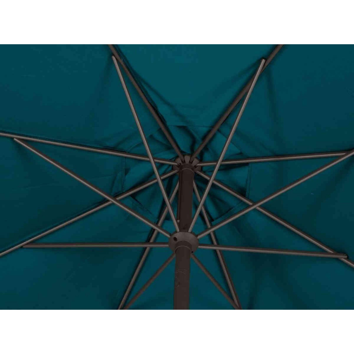 HESPERIDE Parasol droit rond Loompa Bleu canard - 3 m - Hespéride
