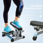 Voir la diapositive 5 : HOMCOM Mini stepper Fitness réglable 2 bandes de résistance incluses écran LCD multifonction gris