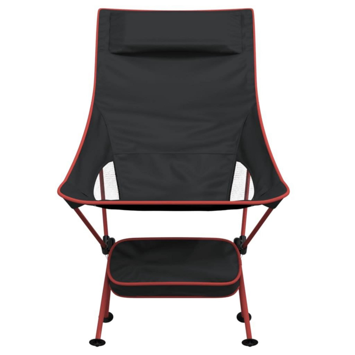 VIDAXL Chaise de camping pliables lot de 2 noir tissu oxford aluminium