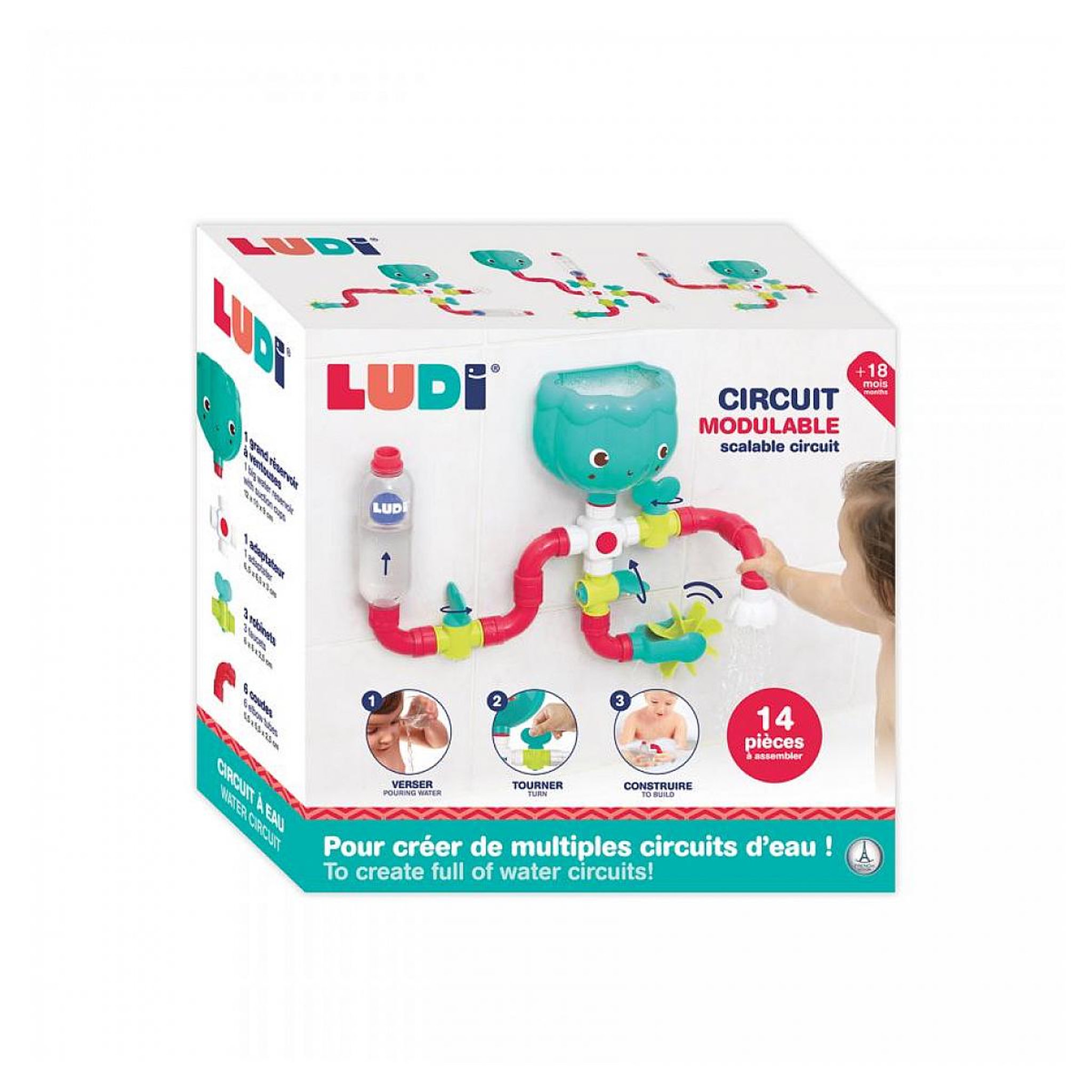 LUDI Pieuvre circuit de jeux de bain