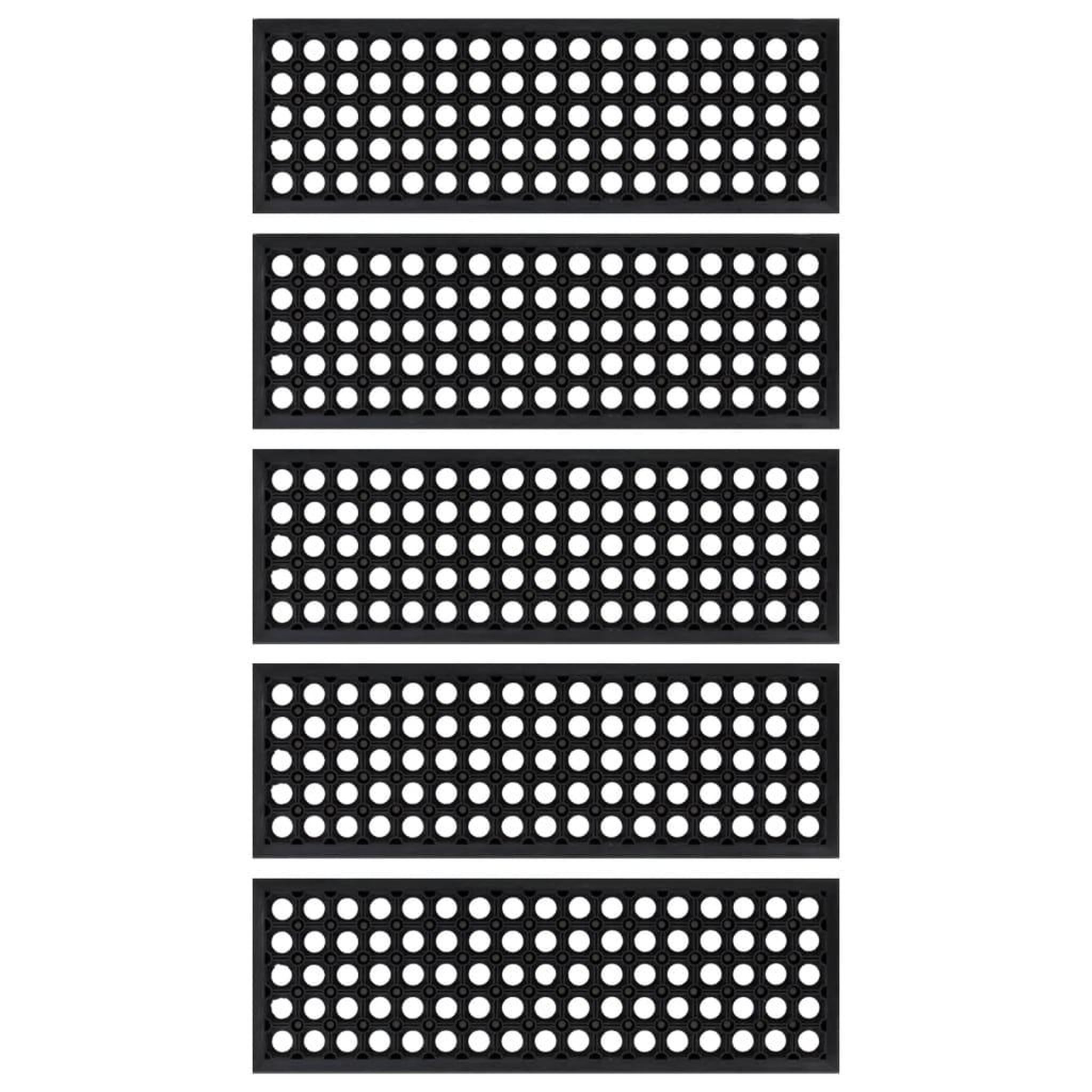 Voir la diapositive 3 : VIDAXL Marches d'escalier 5 pcs 25x75 cm caoutchouc