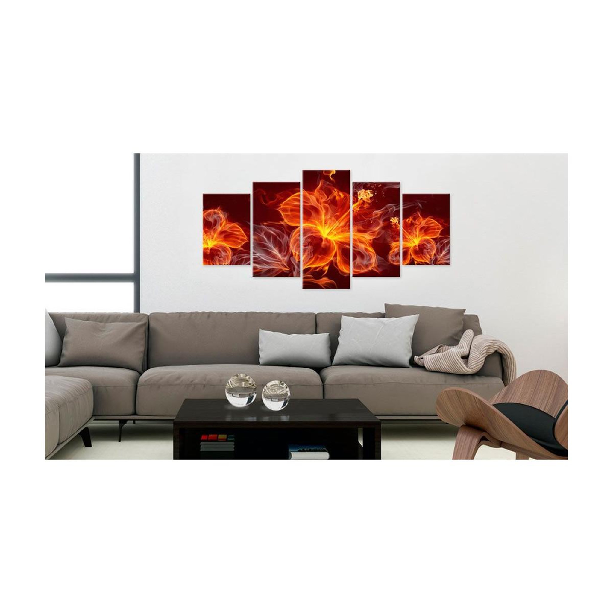 Voir la diapositive 2 : Paris Prix Tableau imprimé  fiery flowers