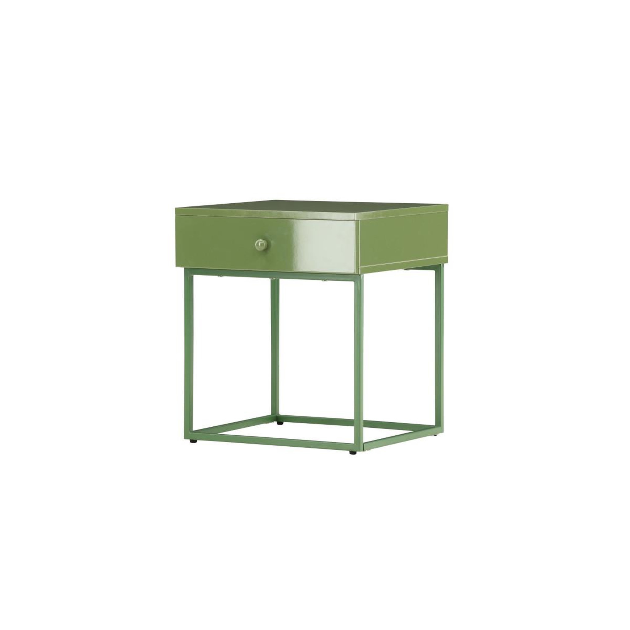 Voir la diapositive 4 : Paris Prix Table de Chevet 1 Tiroir  Bakal  50cm Vert