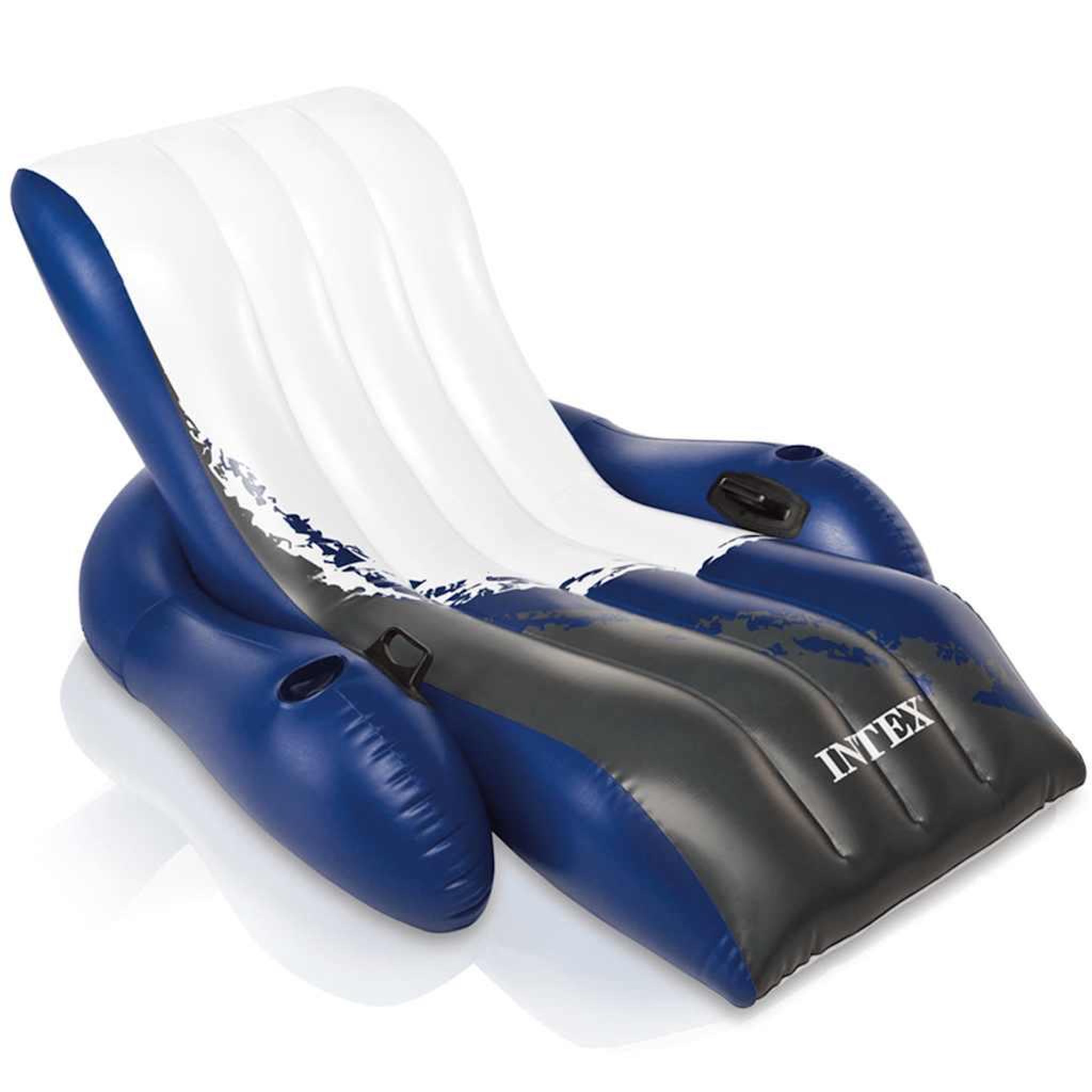 Voir la diapositive 2 : INTEX Chaise Longue Gonflable  Deluxe  Bleu