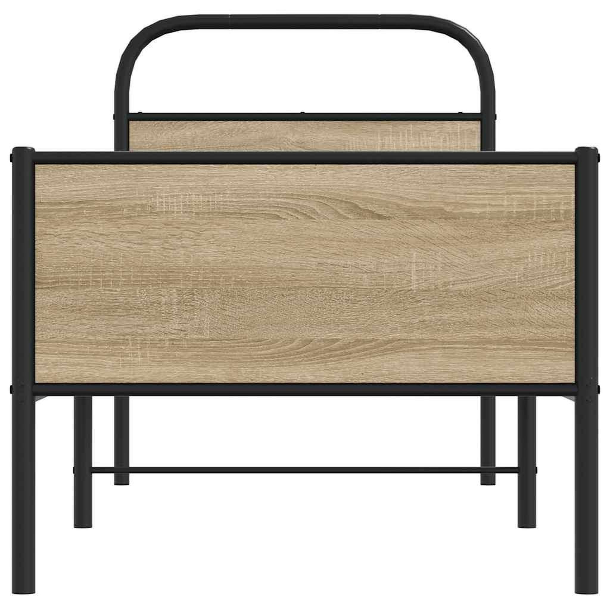 Voir la diapositive 5 : VIDAXL Cadre de lit sans matelas 75x190cm chene sonoma bois ingenierie