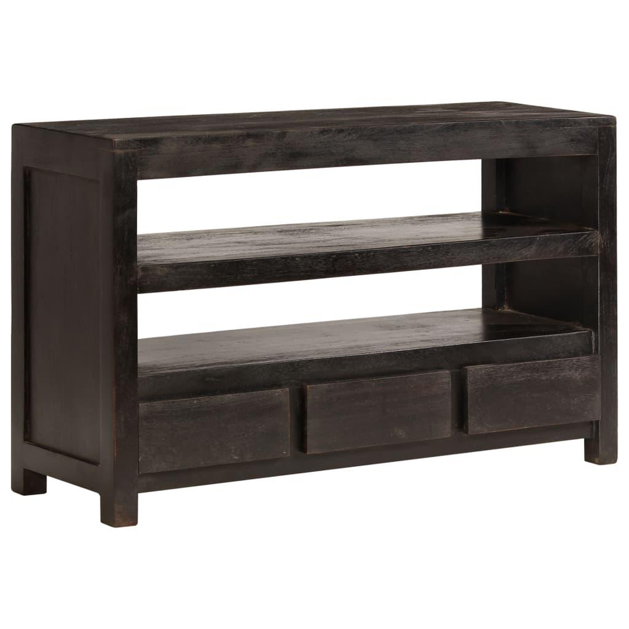 Voir la diapositive 1 : VIDAXL Meuble TV Bois d'acacia solide 90 x 30 x 55 cm Marron fonce