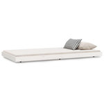 VIDAXL Cadre de lit sans matelas blanc 90x200 cm bois de pin massif