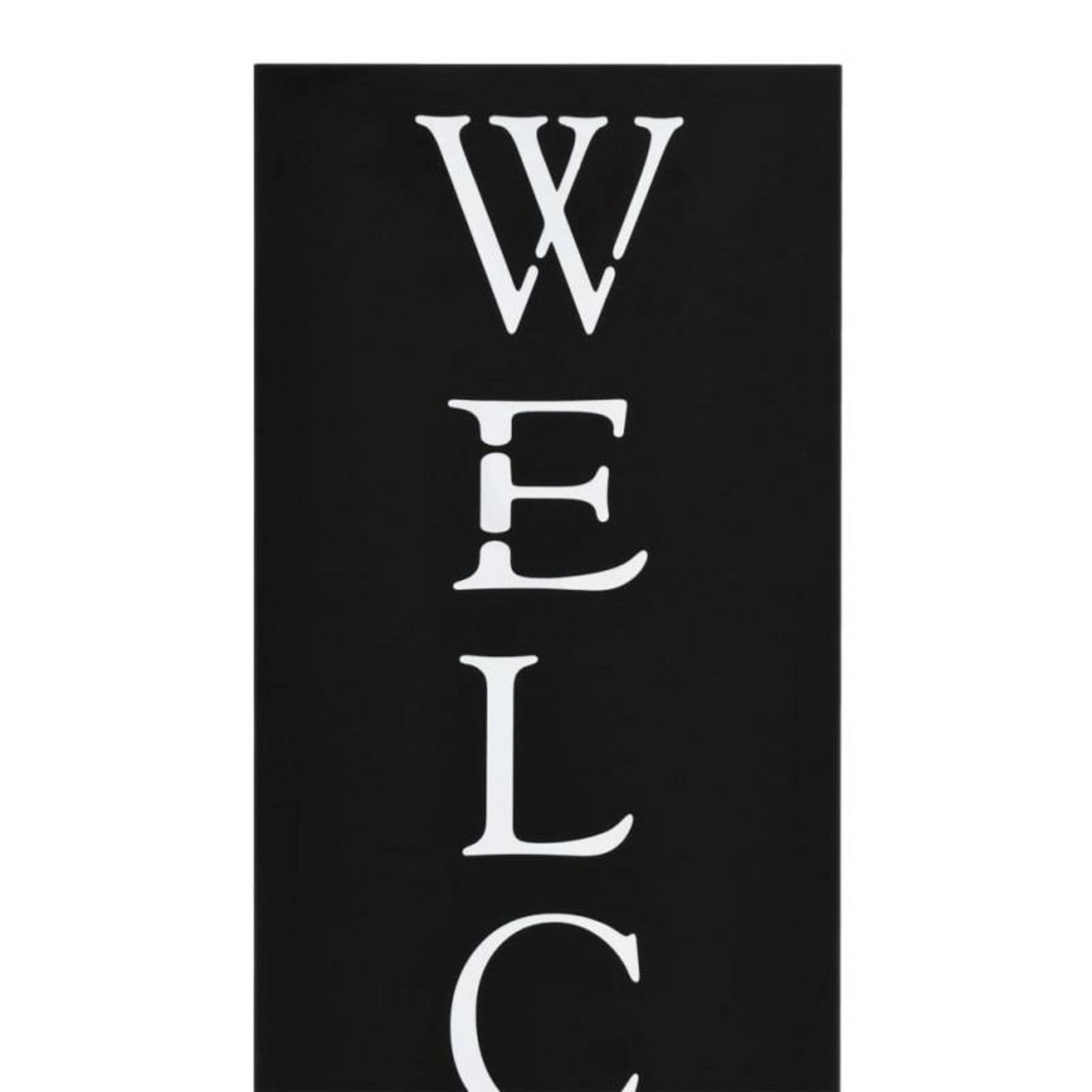 VIDAXL Porte parapluie Welcome Acier Noir