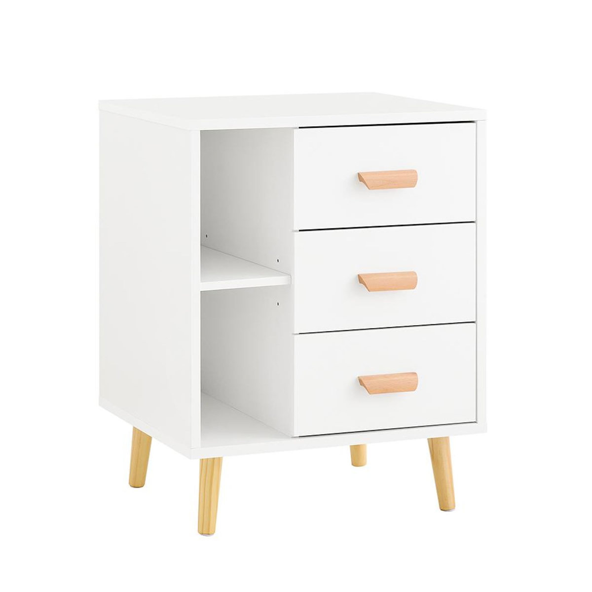 SOBUY SoBuy - Table De Chevet à 3 tiroirs - Nordique - FBT95