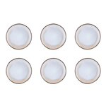 BJORN Assiette IRIS Ø21,5cm - 6 pièces - Blanc ivoire