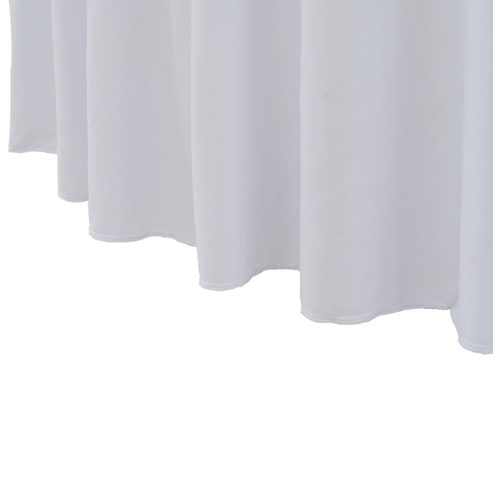 Voir la diapositive 3 : VIDAXL Nappes elastiques de table avec jupon 2 pcs 120x74 cm Blanc