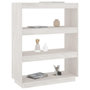 Voir la diapositive 4 : VIDAXL Bibliotheque/Separateur de piece Blanc 80x35x103 cm Bois de pin