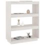 Voir la diapositive 4 : VIDAXL Bibliotheque/Separateur de piece Blanc 80x35x103 cm Bois de pin