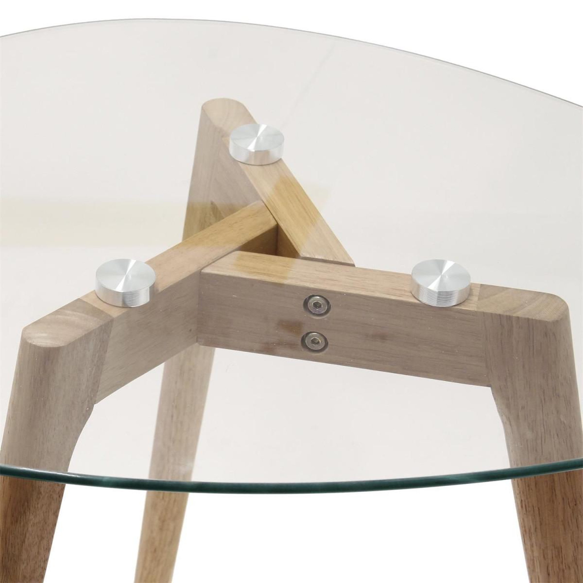 Voir la diapositive 3 : The Home Deco Factory Lot de 2 Tables Gigognes  Trempé  60cm Transparent