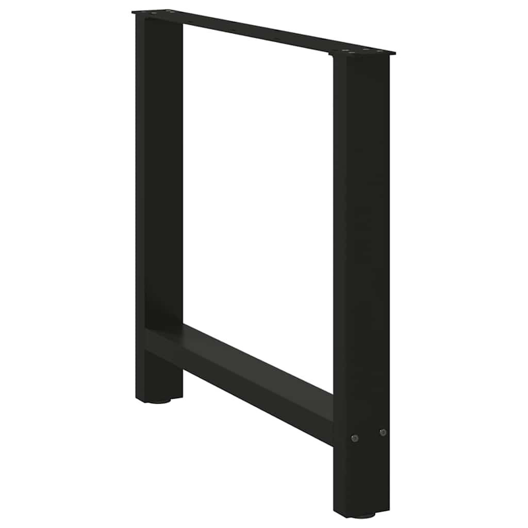 Voir la diapositive 4 : VIDAXL Pieds de table basse noir 2 pcs 80x(72-73) cm acier
