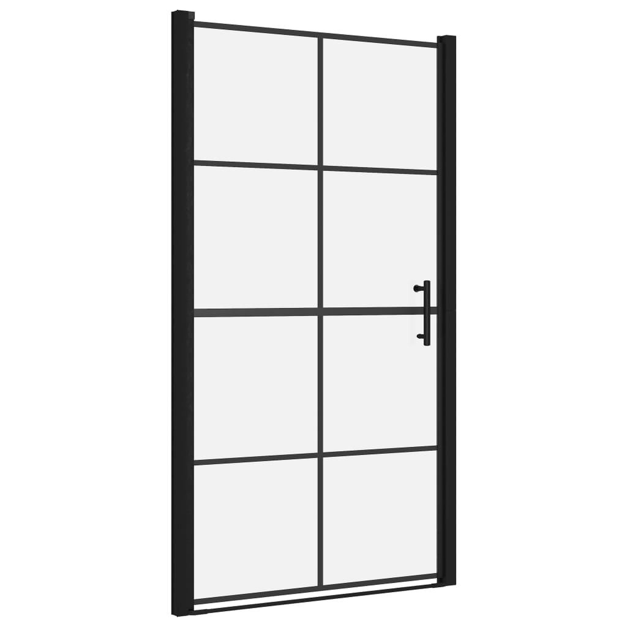 Voir la diapositive 2 : VIDAXL Porte de douche verre trempe 100x178 cm noir