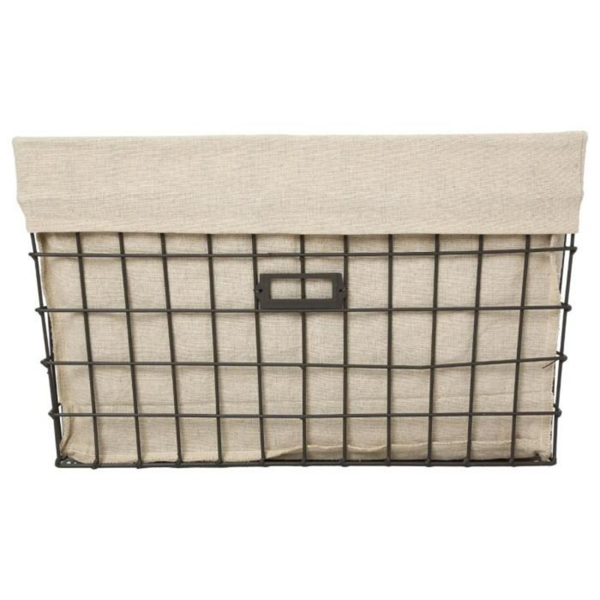 ATMOSPHERA Lot de 5 Corbeilles de Rangement  Métal  51cm Beige