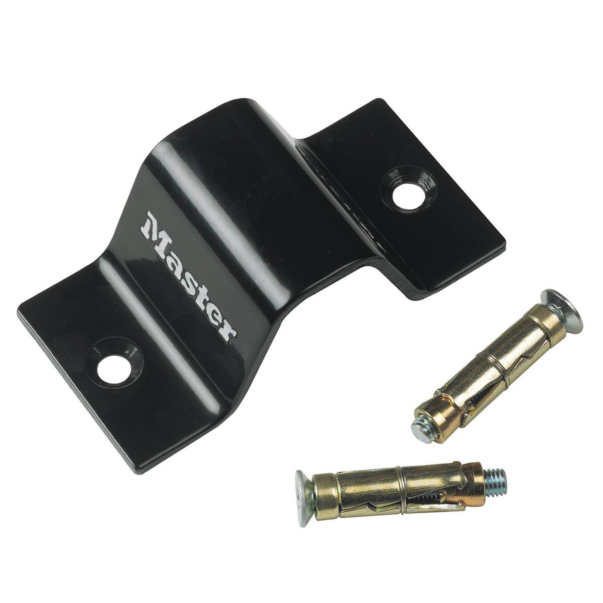 Master lock 1489eurdat point d'ancrage sol ou mural pour sécuriser vélo et autres équipements, noir, 16x8 cm