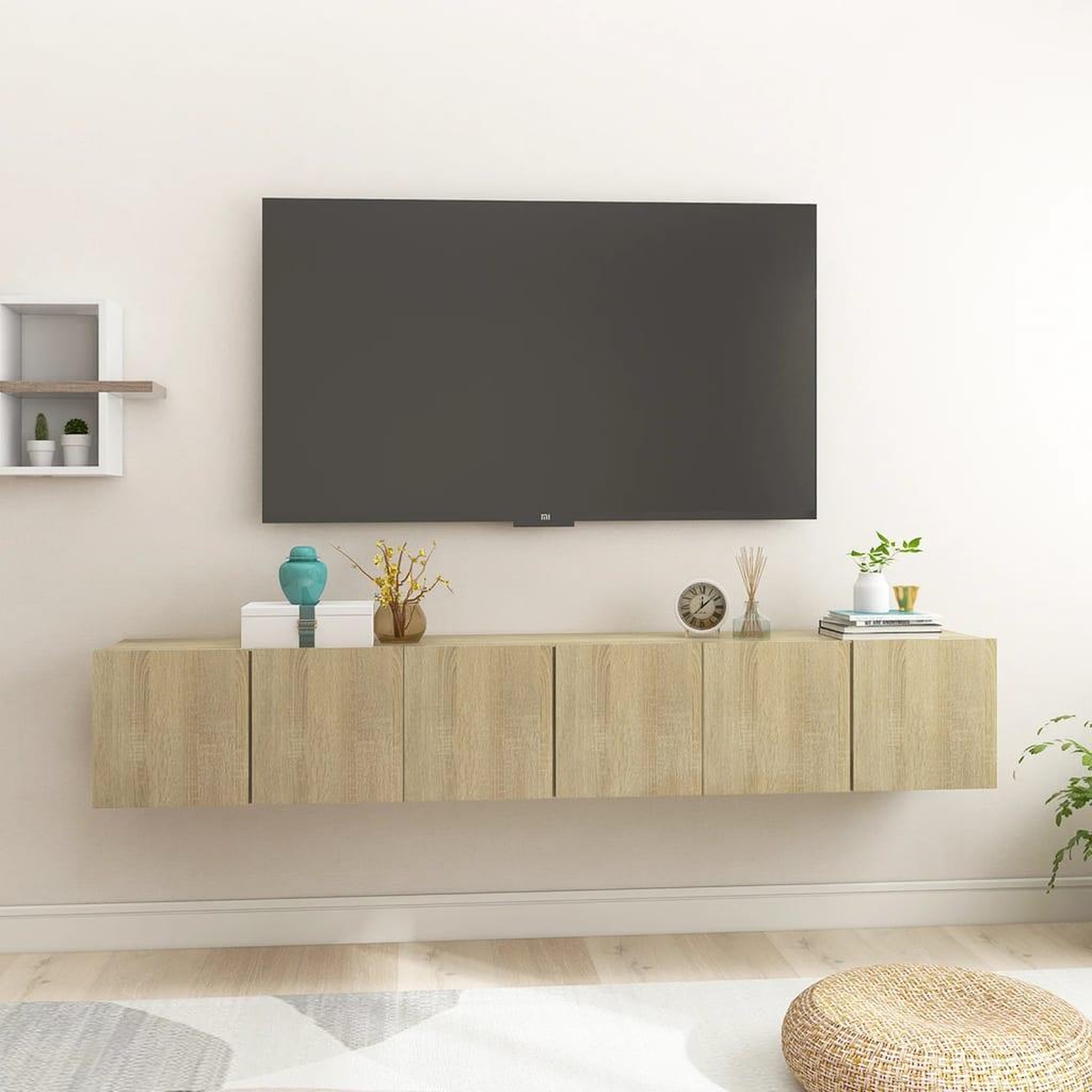 Voir la diapositive 1 : VIDAXL Meubles TV suspendus 3 pcs Chene sonoma 60x30x30 cm