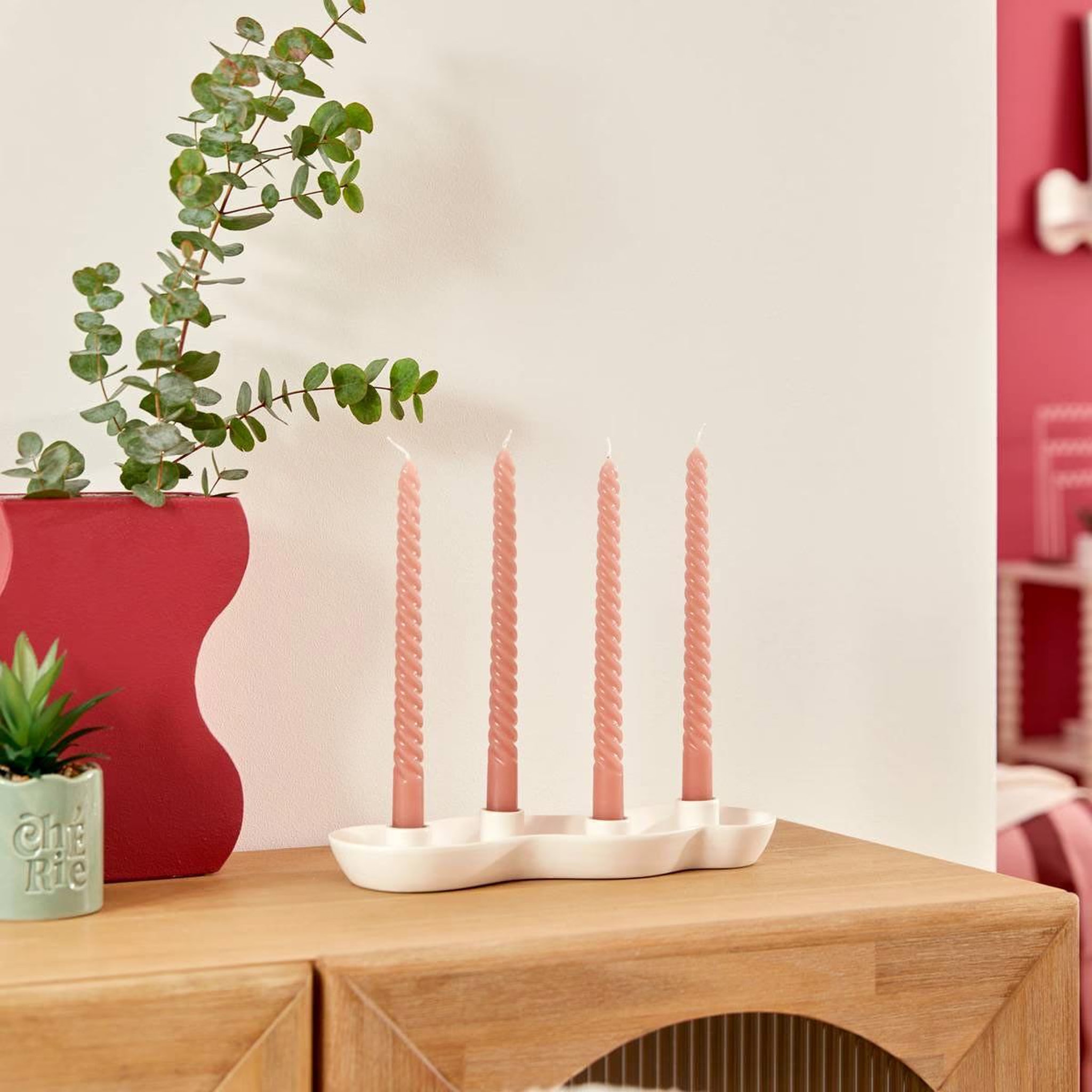 Voir la diapositive 3 : ATMOSPHERA Chandelier design en dolomite  chéri  32cm blanc