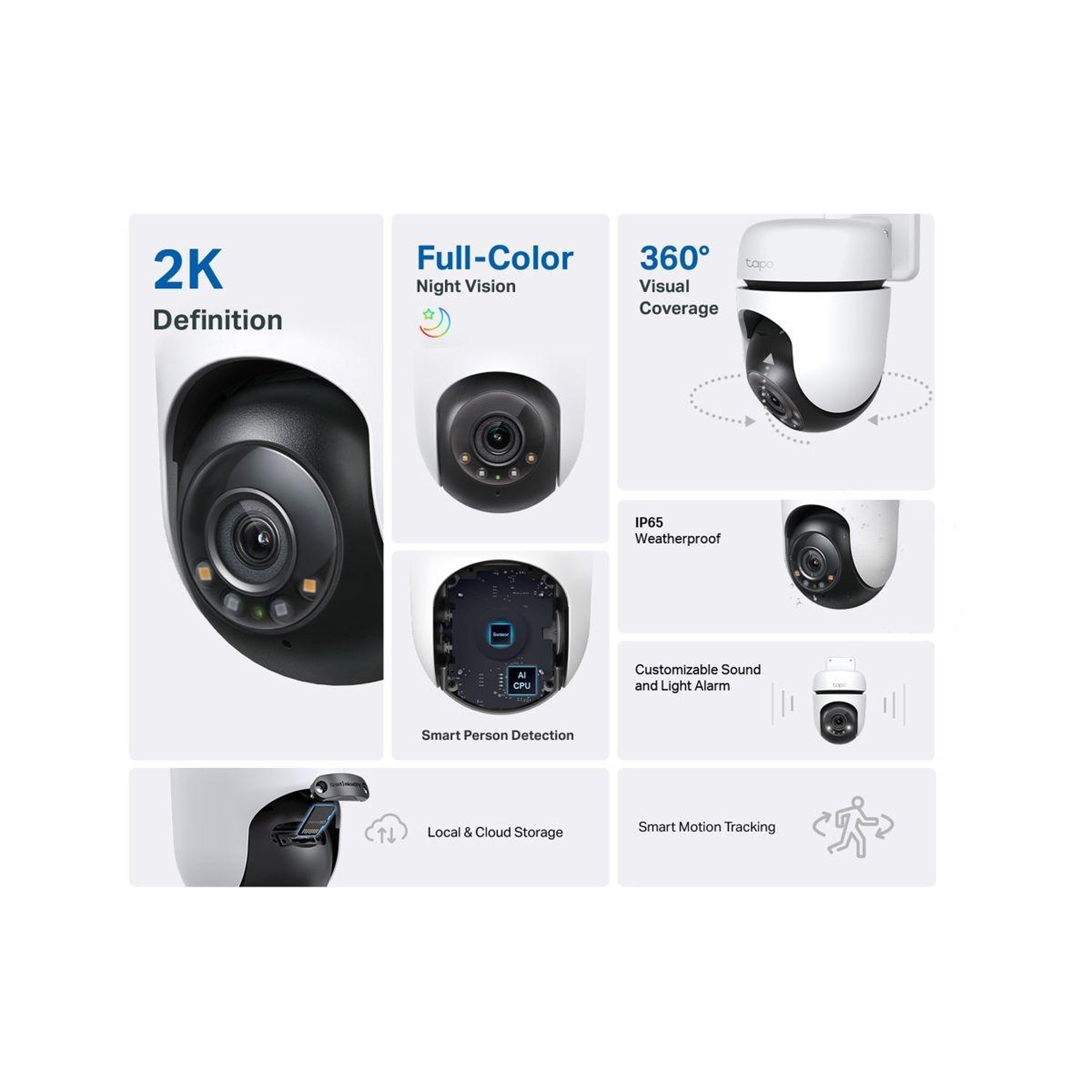 Voir la diapositive 3 : TP-LINK Caméra de surveillance Wifi Home Tapo C510W 2K 3MP