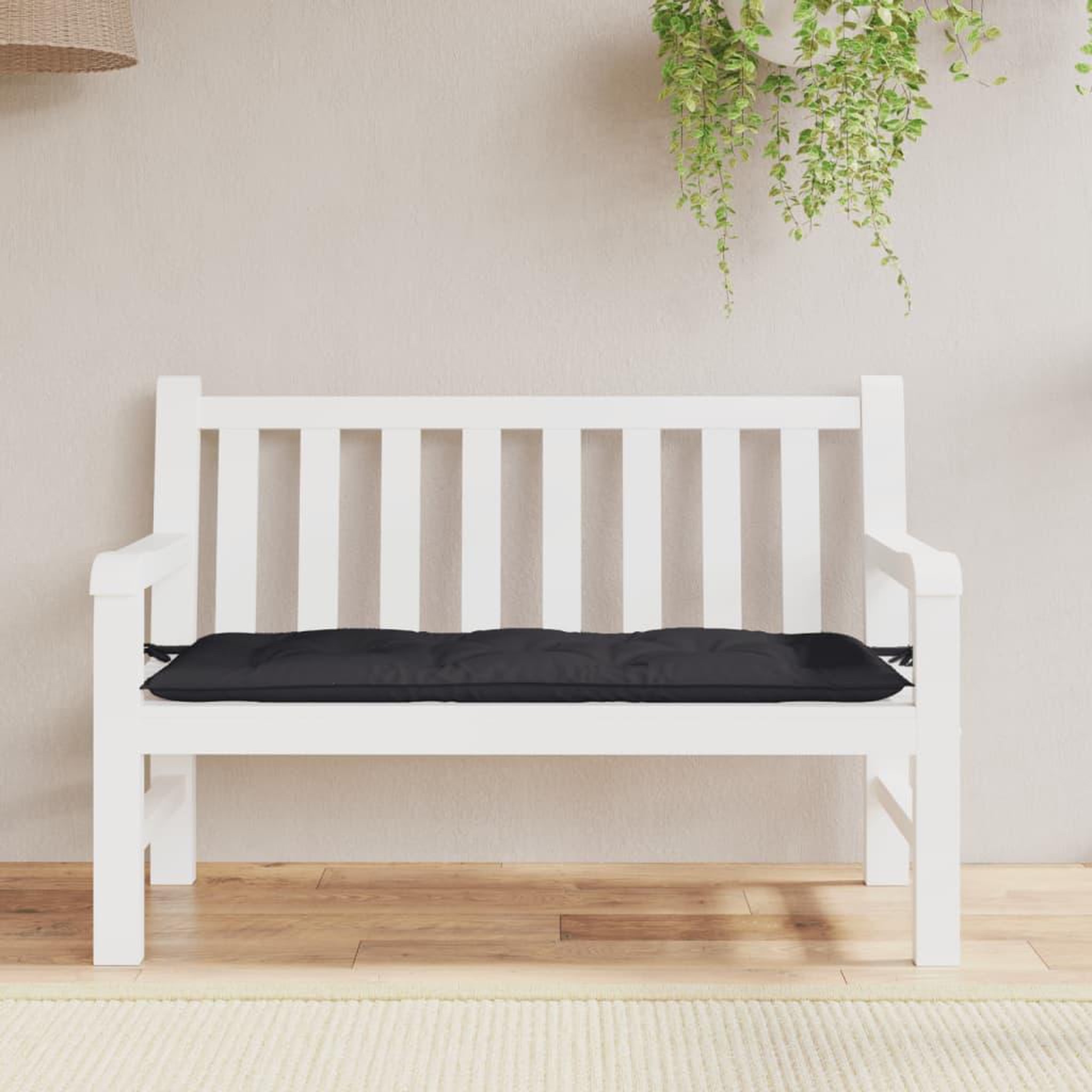 Voir la diapositive 3 : VIDAXL Coussin de banc de jardin noir 120x50x7 cm tissu oxford