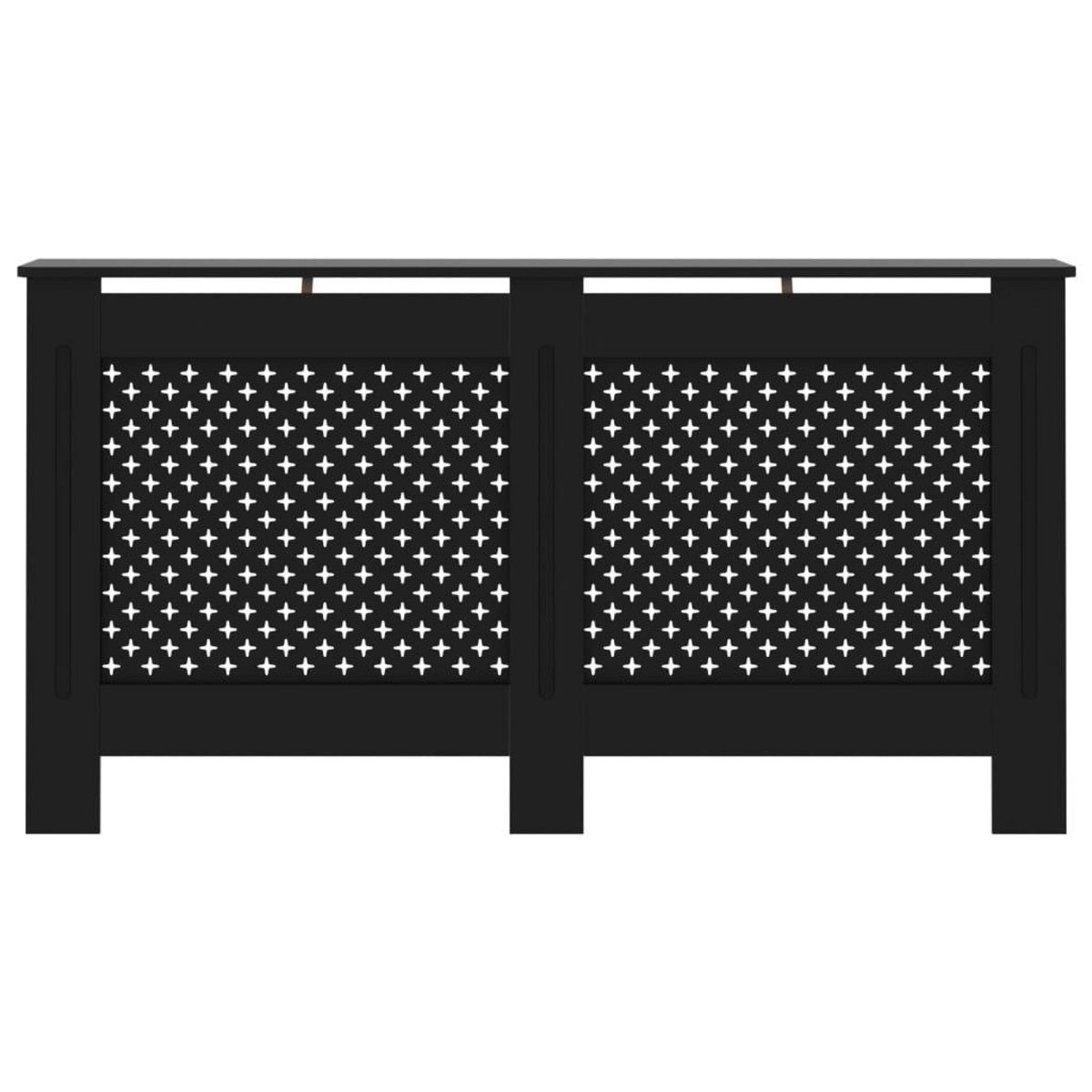 VIDAXL Cache-radiateur noir 152x19x81,5 cm MDF