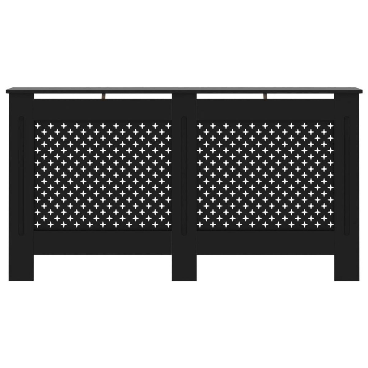 VIDAXL Cache-radiateur noir 152x19x81,5 cm MDF