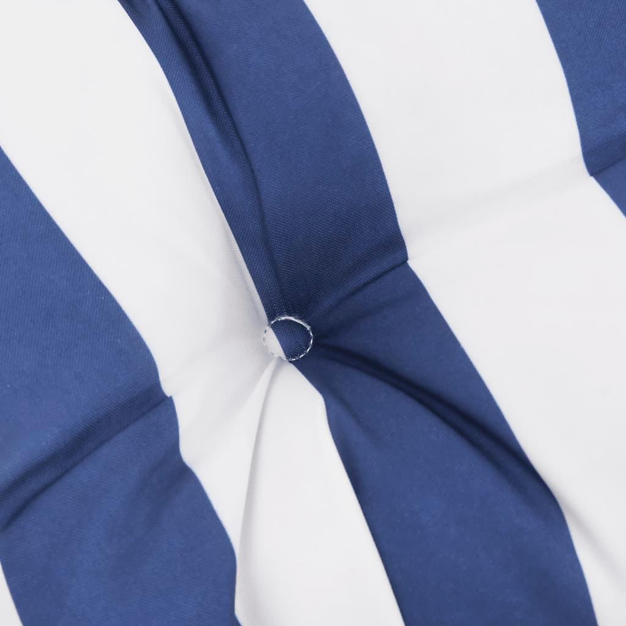 Voir la diapositive 5 : VIDAXL Coussin rond rayure bleue/blanche Ø 100 x11 cm tissu oxford