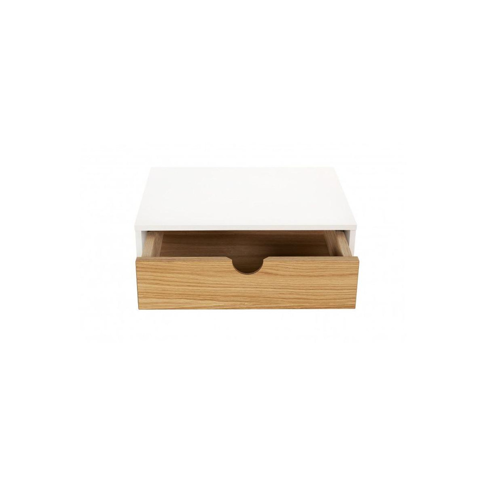 Voir la diapositive 2 : Paris Prix Chevet mural design en bois  tafar  40cm blanc
