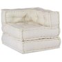 Voir la diapositive 1 : VIDAXL Pouf modulaire creme 70x70x54 tissu