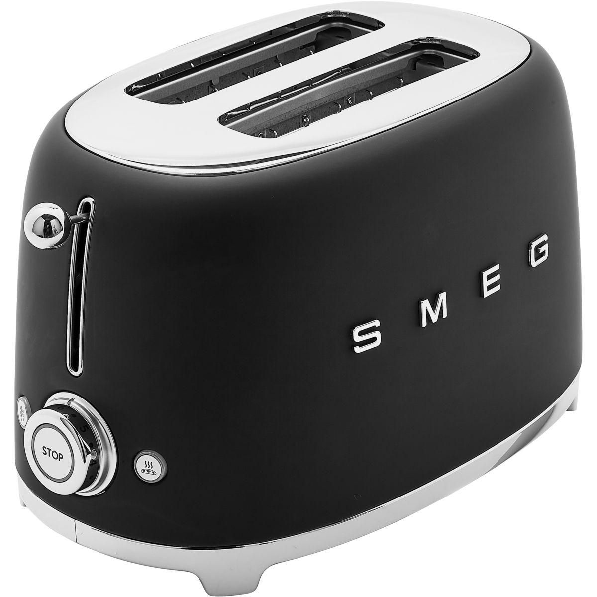 SMEG Grille-pain TSF01BLMEU Noir mat