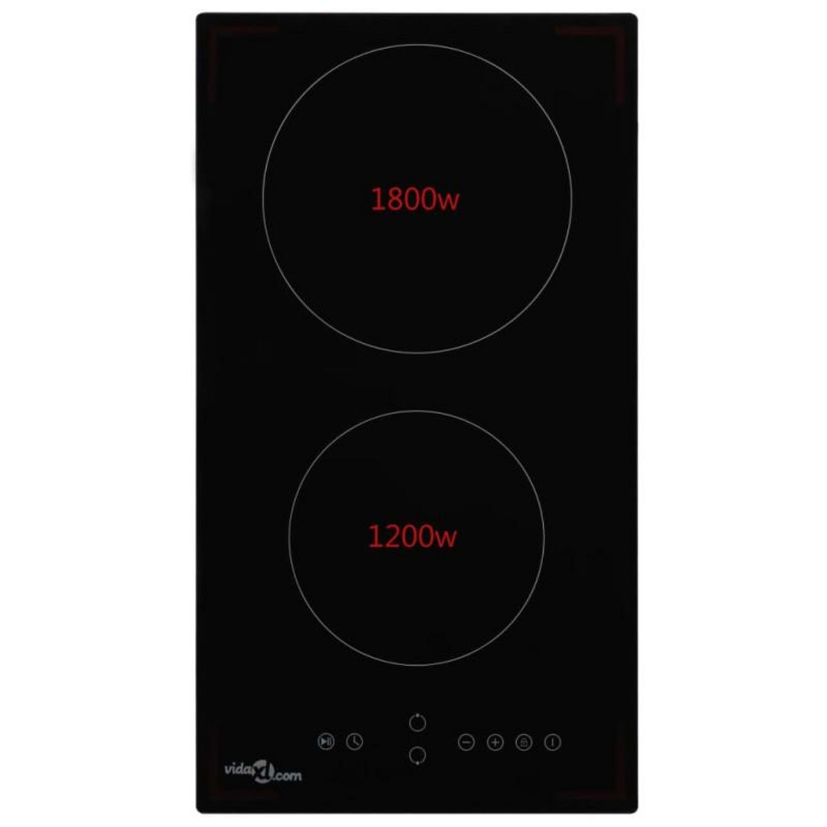VIDAXL Plaque de cuisson Céramique 2 brûleurs Contrôle tactile 3000 W