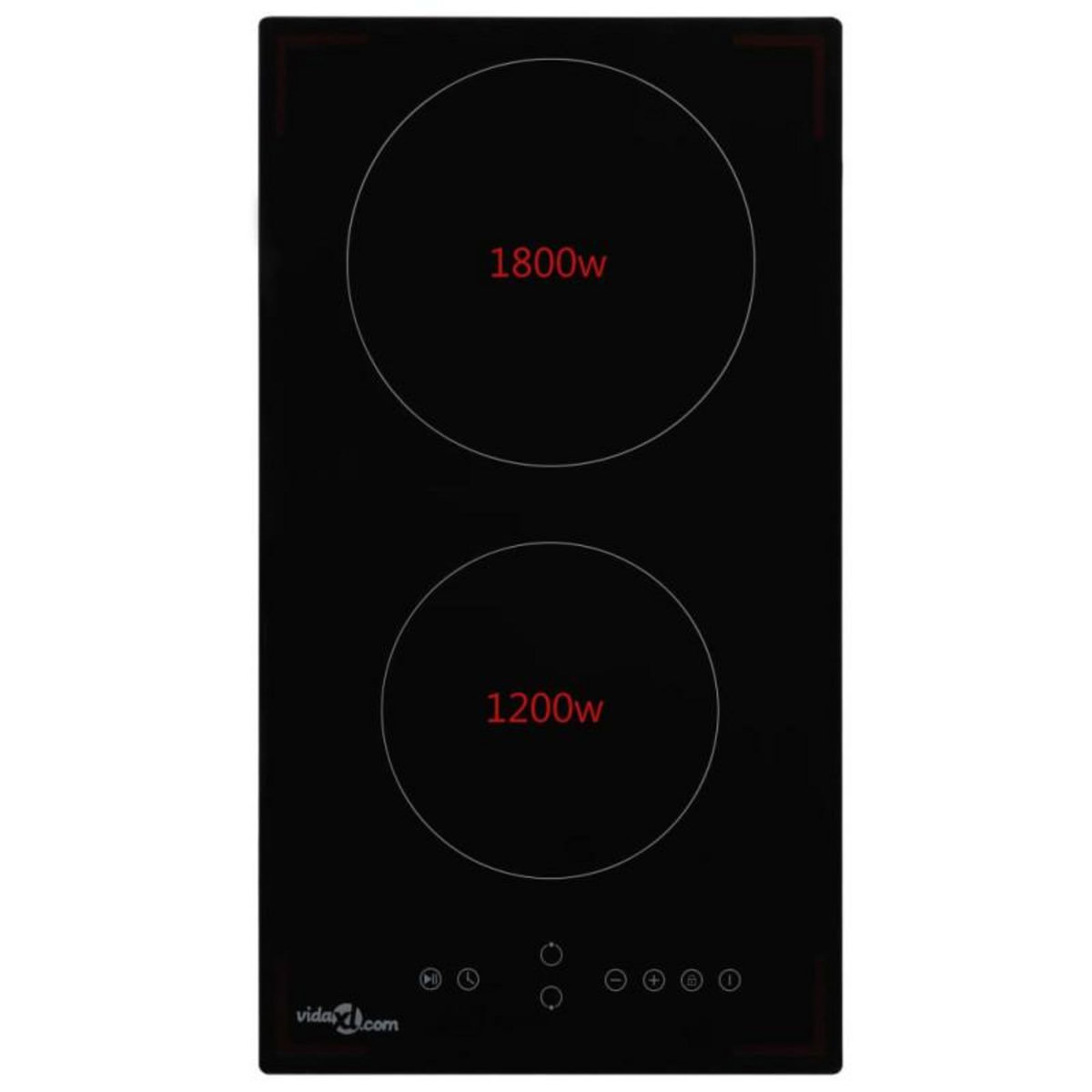 VIDAXL Plaque de cuisson Céramique 2 brûleurs Contrôle tactile 3000 W