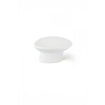 CENTRALE BRICO Bouton de meuble Ovale blanc zamak H.24 x l.41 x P.19 mm