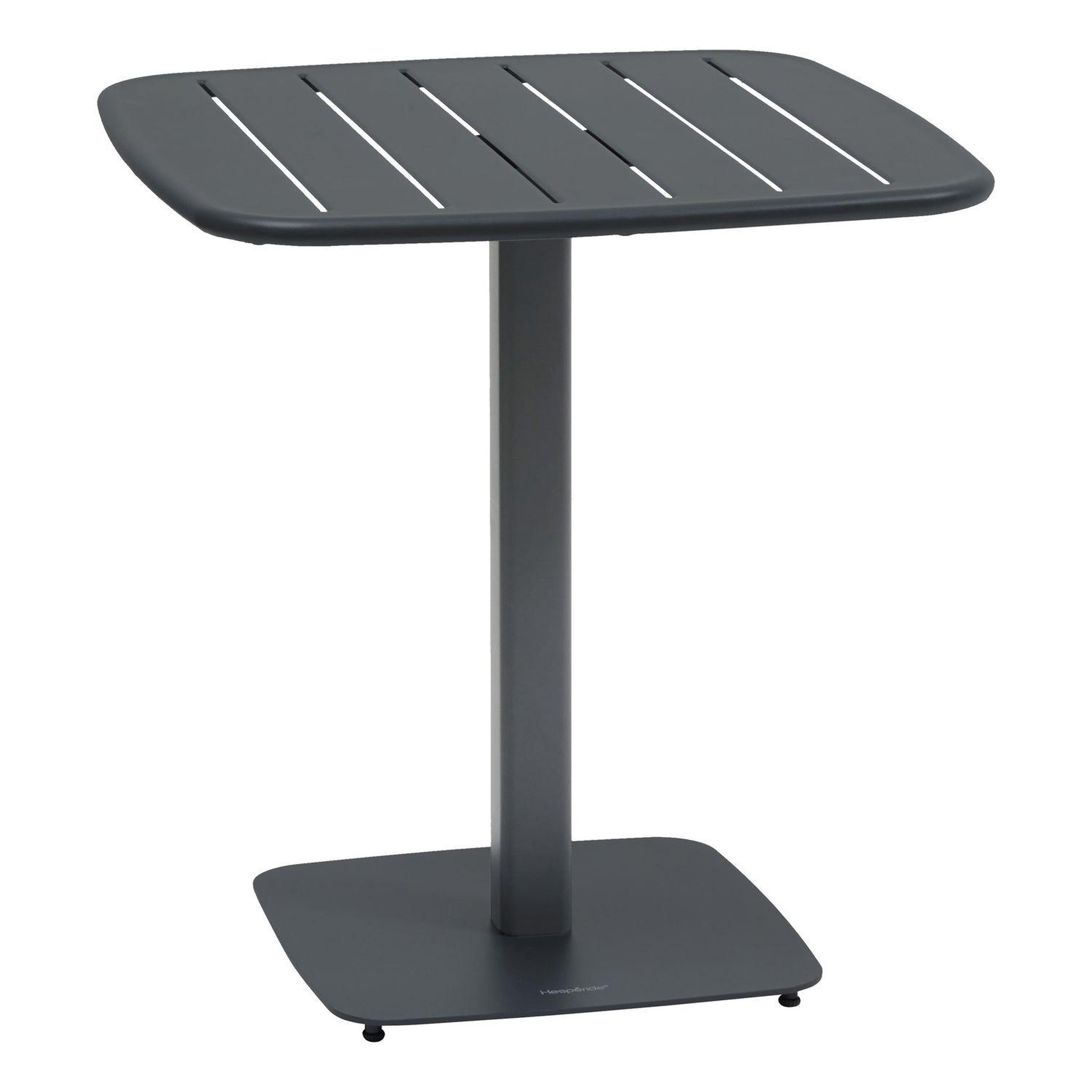 HESPERIDE Table de jardin carrée 2 places ALEGORIA. Coloris disponibles : Gris, Orange, Marron, Vert, Beige