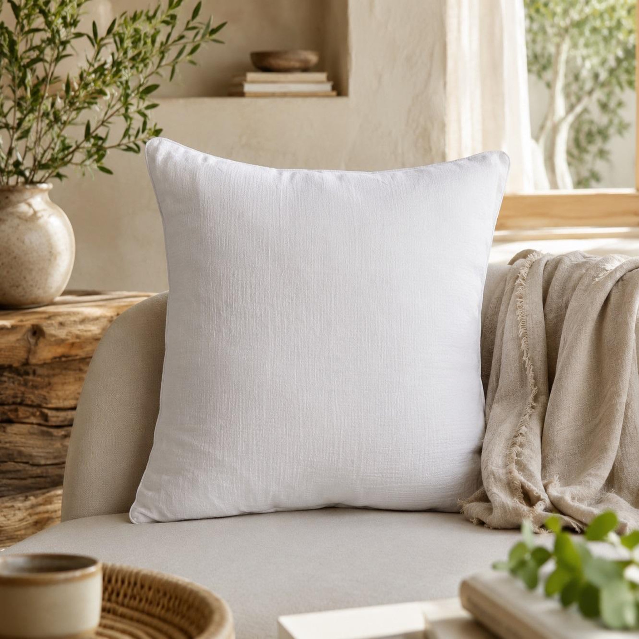 Voir la diapositive 2 : Eden Coussin en gaze de coton pop colors