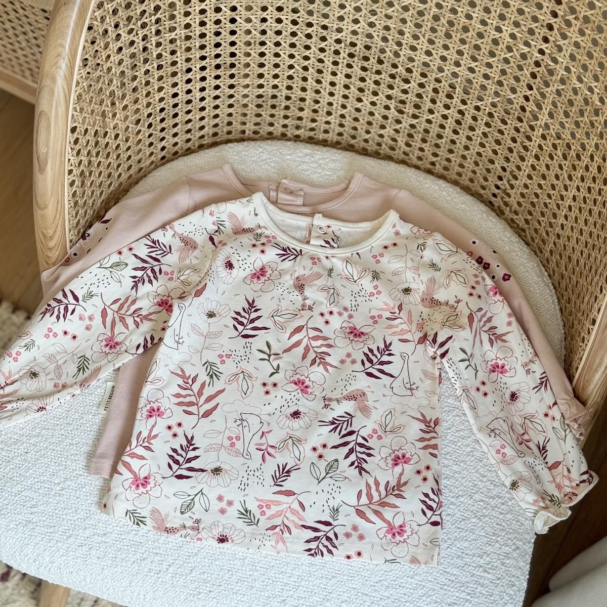 Petit Béguin Lot de 2 t-shirts enfant manches longues Manouk