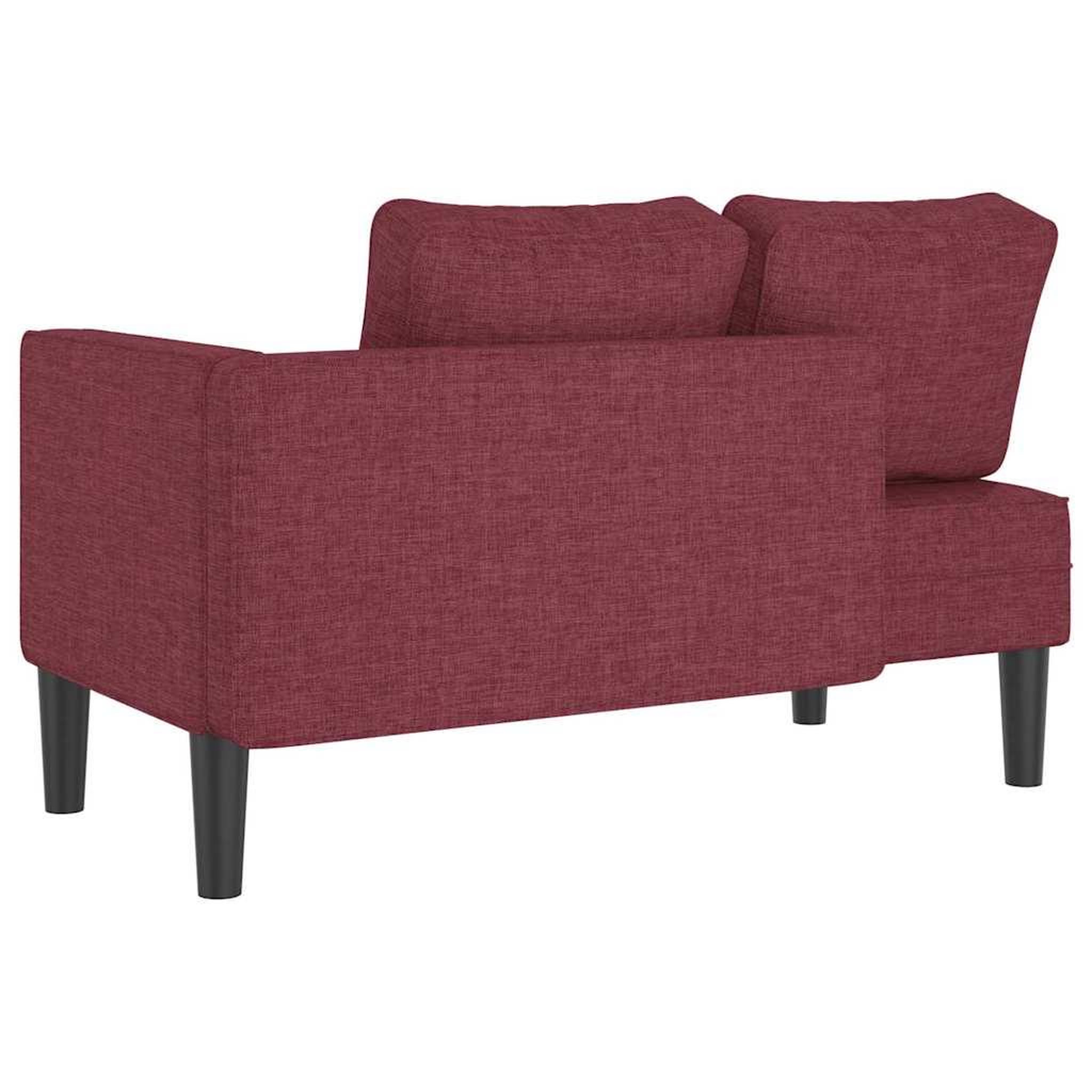 Voir la diapositive 5 : VIDAXL Chaise longue avec coussins rouge bordeaux tissu