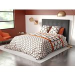 Les Ateliers du Linge Parure housse de couette 100%microfibre 60gsm arrow. Coloris disponibles : Blanc