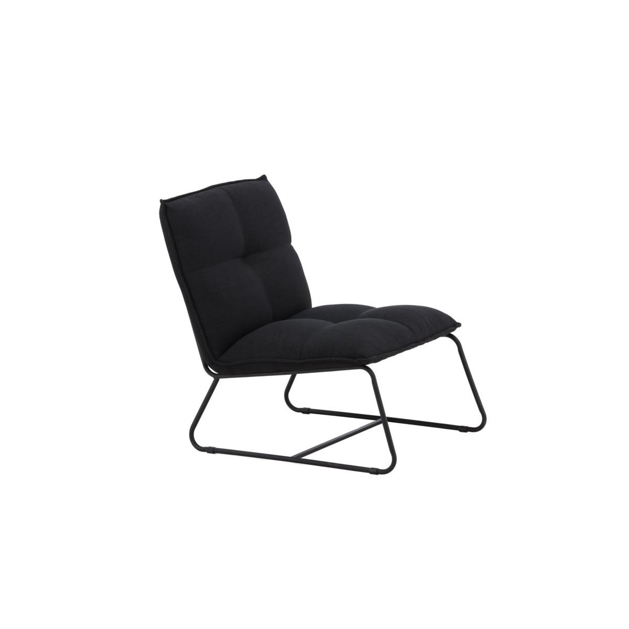 Voir la diapositive 3 : Paris Prix Fauteuil en lin  madison  78cm noir