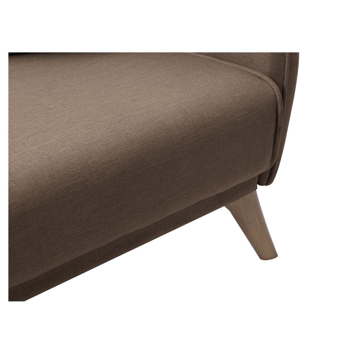 Canapé droit convertible 3 places tissu pieds bois clair BONJO