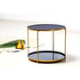 Voir la diapositive 2 : Paris Prix Table d'Appoint Design  Tessa  50cm Bleu & Gris
