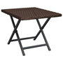 Voir la diapositive 2 : VIDAXL Table pliable marron 45x35x32 cm resine tressee