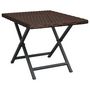 Voir la diapositive 2 : VIDAXL Table pliable marron 45x35x32 cm resine tressee